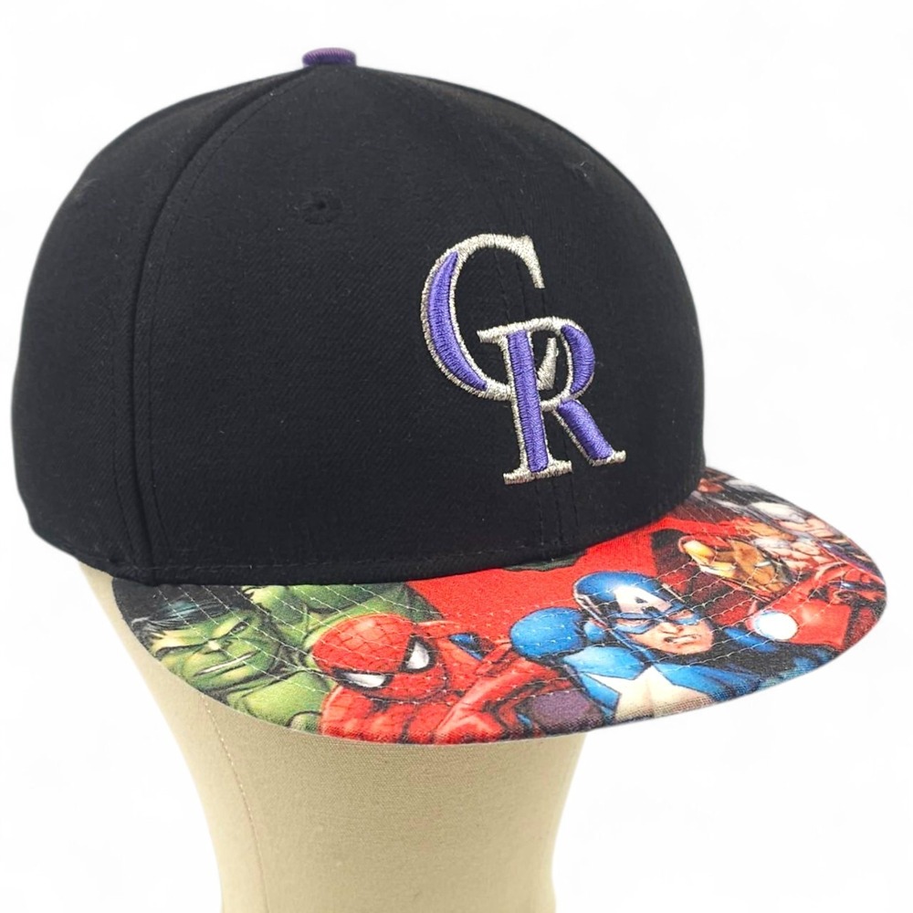 Colorado Rockies Marvel New Era Youth Hat Avengers Spider-Man Snapback Cap 9FIFT